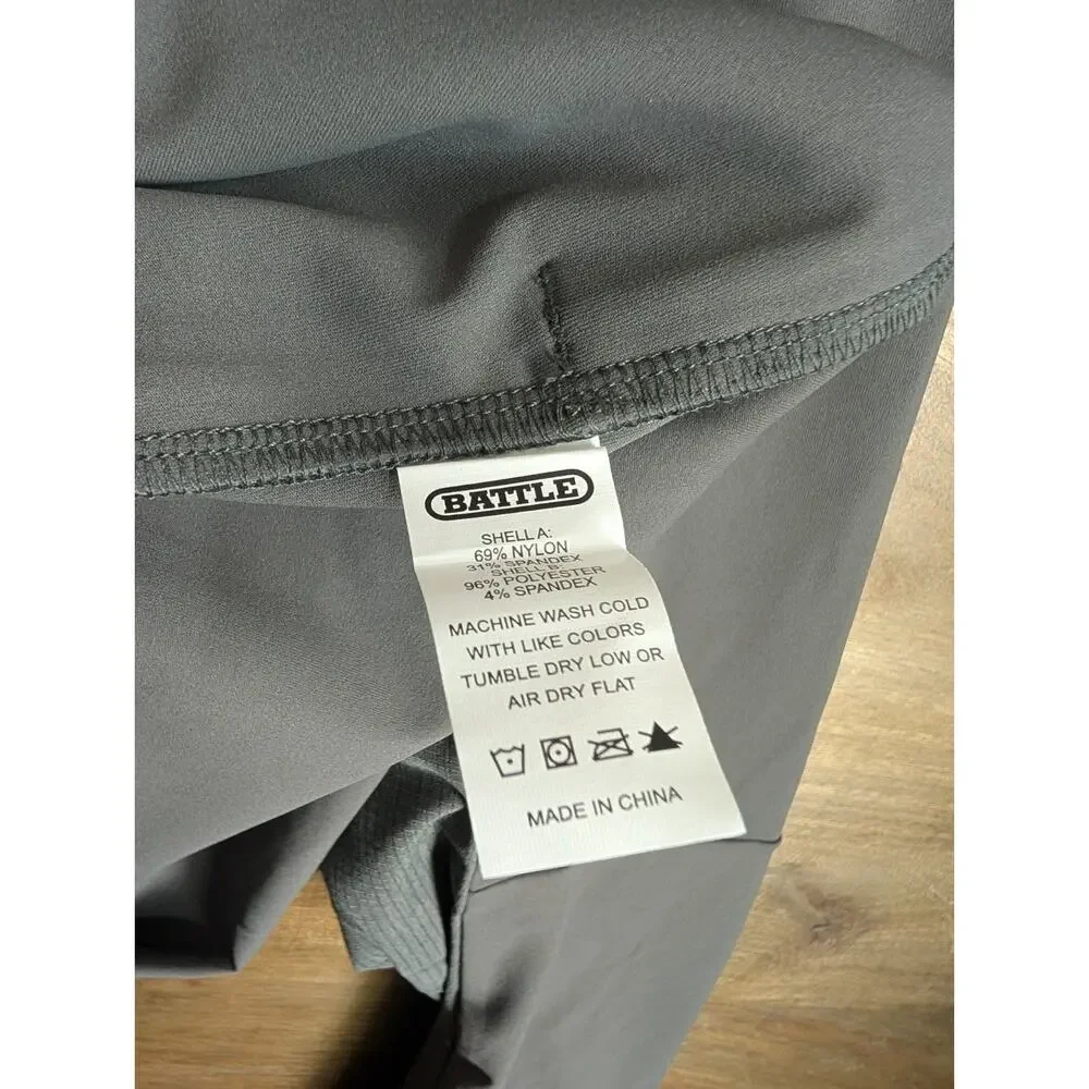 Battle Ultra Track Jacket Mens Small Gray Athletic Fit Hooded Zip-Up 51AP500006
